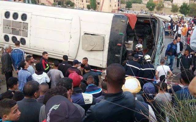 Constantine : plusieurs blessés dans un renversement d'un bus