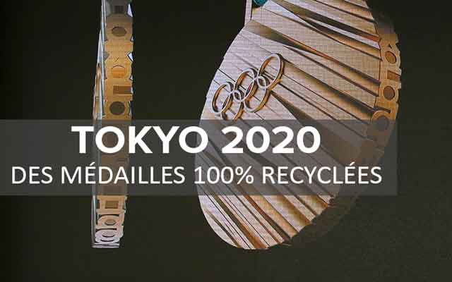 Les JO 2020 : les podiums et les médailles fabriqués à partir de matériaux recyclés