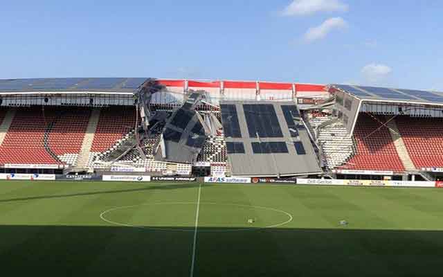 Un stade s'est effondrée aux Pays-Bas à cause des vents violents