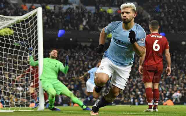 Avec deux buts Aguero mène Man City en quarts de finale de la coupe de la Ligue des champions