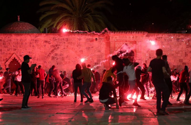 Jérusalem : Affrontements entre la police israélienne et les palestiniens à la mosquée Al-Aqsa