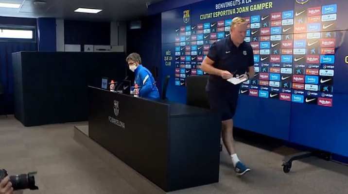 Ronald Koeman refuse de répondre aux questions avant de quitter une conférence de presse