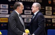 La tension monte entre le président de la Liga Tebas et le président du Real Madrid Perez