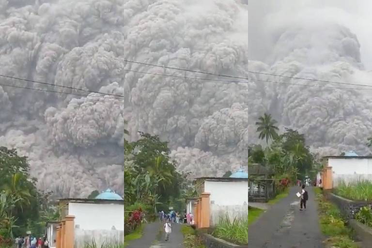 Les sauveteurs du volcan indonésien font face à des cendres aussi hautes que les toits