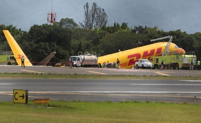 Costa Rica : Un avion cargo se casse en deux sur la piste