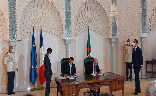 Visite  de Macron : Signature de 5 accords de coopération bilatérale entre l'Algérie et la France