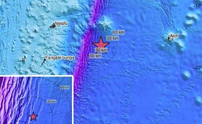 Détection des vagues de tsunami près des Tonga