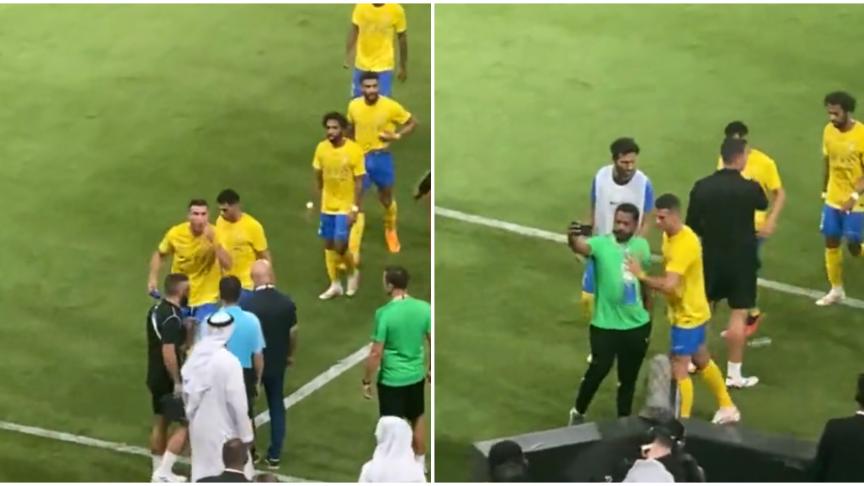 Réactions en cascade : Cristiano Ronaldo pousse un fan et exprime sa colère envers l'arbitrage