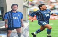 Messi rend un vibrant hommage à Maradona avec son maillot historique