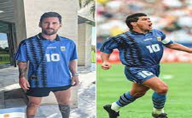 Messi rend un vibrant hommage à Maradona avec son maillot historique