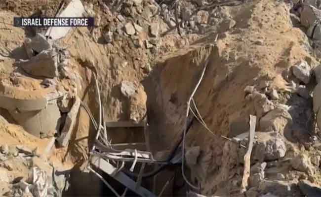 la découverte par l'armée israélienne d'un tunnel de 55 mètres sous l'hôpital Al-Shifa, dans le nord de Gaza