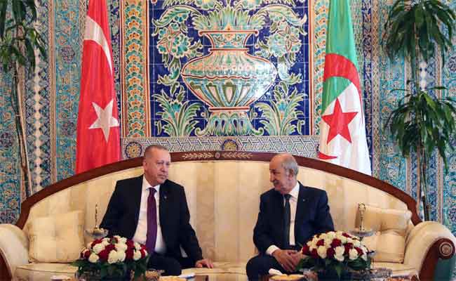 Arrivée du président turc Recip Tayyip Erdogan à Alger