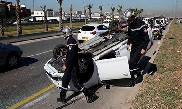 Accident à Tiaret : 2 blessés dans un renversement de voiture