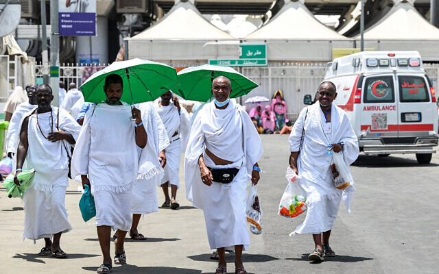 Avertissement de coup de chaleur au Hajj