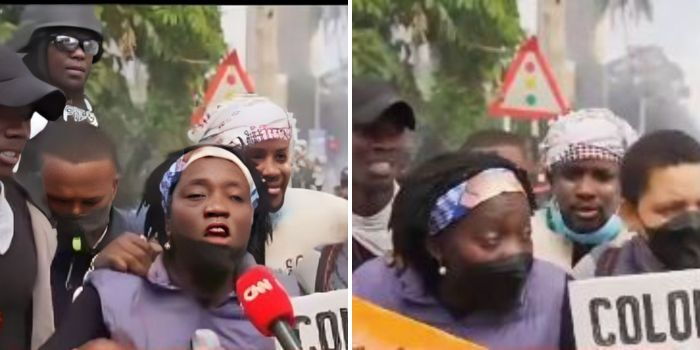 La demi-soeur d'Obama aspergée de gaz lacrymogènes alors qu'elle manifestait au Kenya
