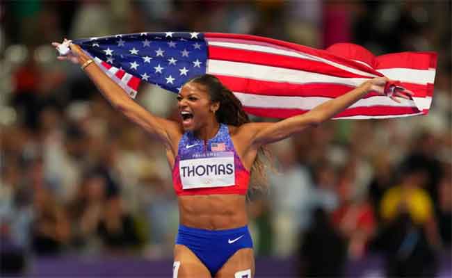 Gabby Thomas brille de mille feux sur 200 m,  Privant Julien Alfred du doublé Olympique