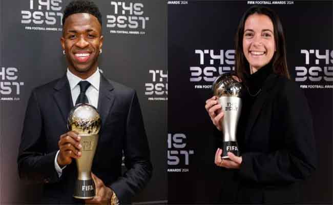 Vinicius Junior de Real Madrid et Aitana Bonmati de Barcelone : Gagnants des prix FIFA The Best 2024