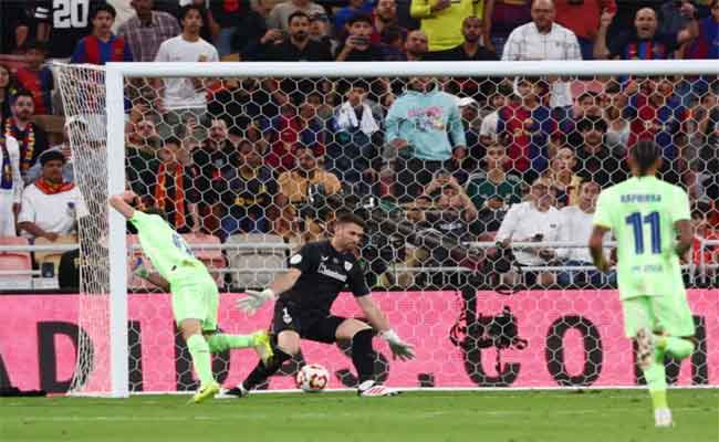 Barcelone bat Bilbao 2-0 et file en finale de la Supercoupe d'Espagne