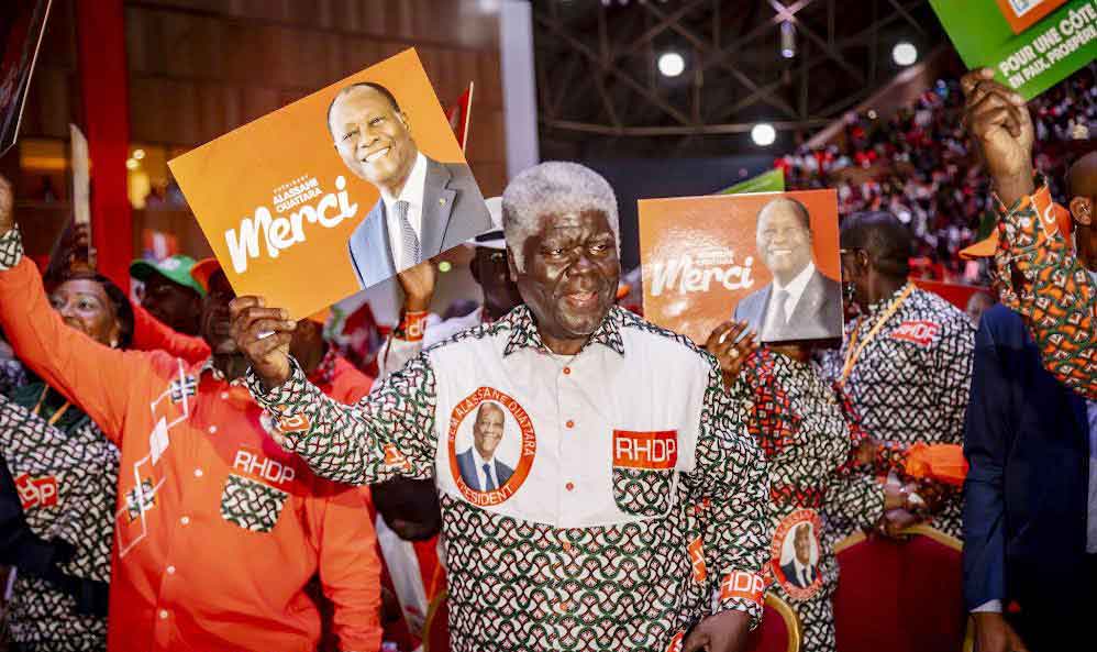 Présidentielle ivoirienne 2025 : Ouattara désigné candidat du RHDP lors du congrès
