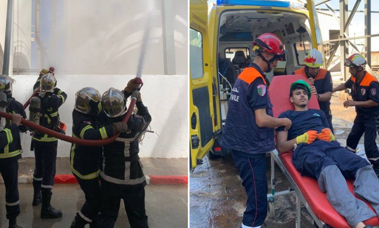 Manœuvre simulée de la Protection civile à l’usine AGCB SIM à Tafraoui