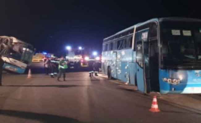 Collision entre 2 bus à Aïn Smara, Constantine : 27 blessés secourus sur l’autoroute Est-Ouest