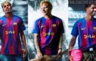 Le FC Barcelone prépare le Clásico avec un maillot inédit célébrant le nouvel album d’Ed Sheeran