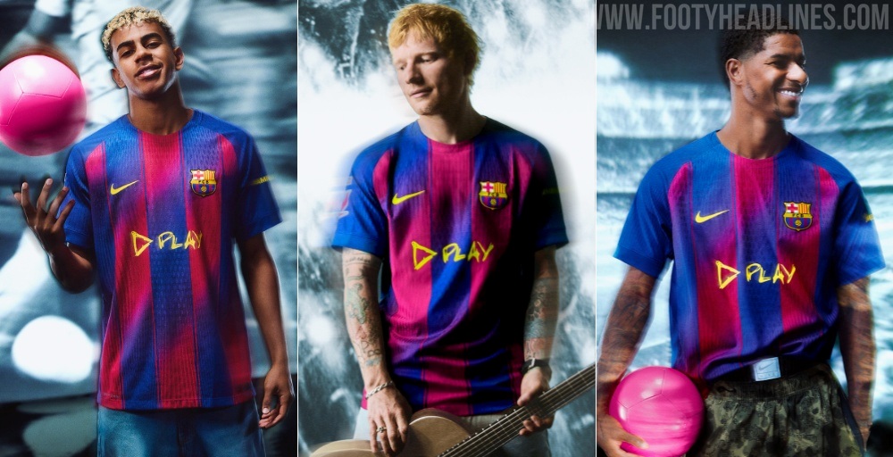 Le FC Barcelone prépare le Clásico avec un maillot inédit célébrant le nouvel album d’Ed Sheeran