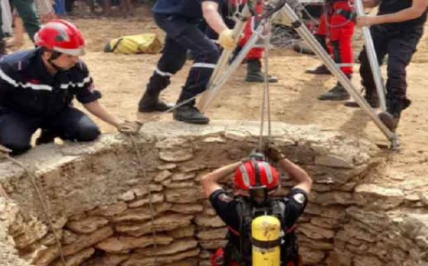 Récupération du corps d'une personne tombée dans un puits à Ouled Ali, Djennat, Boumerdès