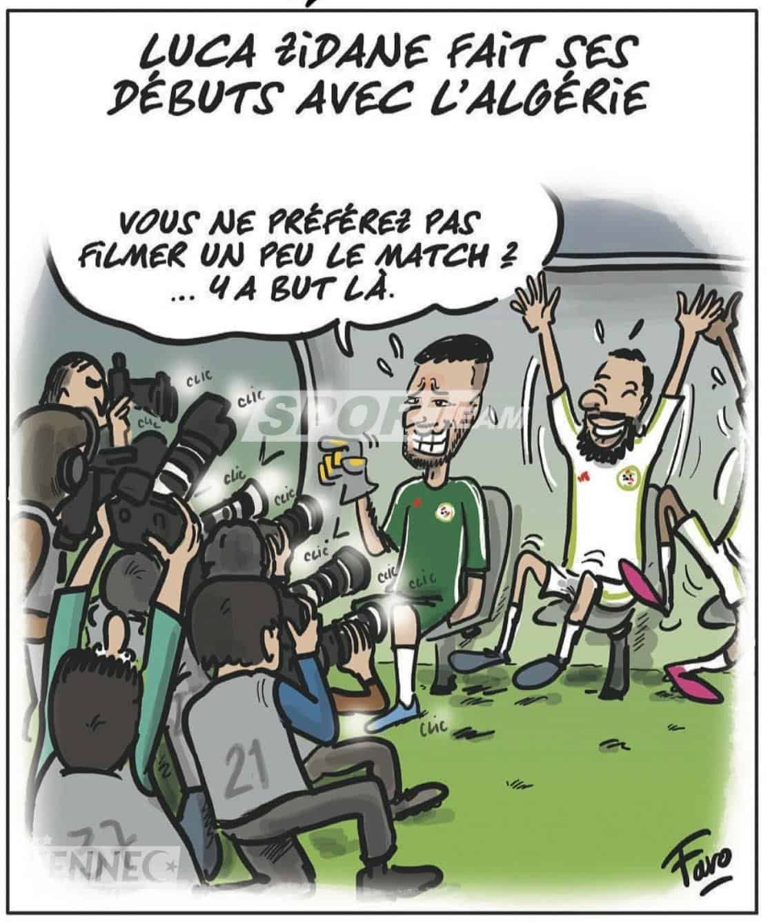 Luca Zidane sous le maillot vert : une caricature française qui ridiculise l’Algérie