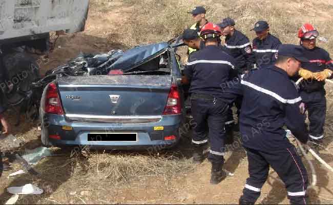 Bilan hebdomadaire de la Protection civile : 45 morts et 1 558 blessés dans 1 305 accidents de la route