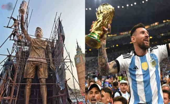 L’Inde dévoile une statue monumentale de 21 mètres dédiée à Messi, érigée en un temps record avant sa tournée historique