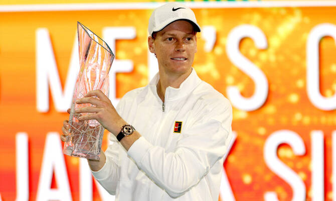 Jannik Sinner, maître du soleil : écrase Lehecka et signe un doublé historique à Miami