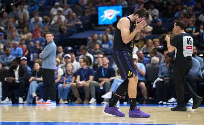 Les Lakers écrasés par le Thunder : une défaite historique, Luka Doncic blessé