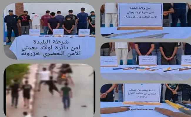 Démantèlement d&rsquo;un gang de quartier lourdement armé ayant terrorisé les habitants d&rsquo;Ouled Yaïch à Blida