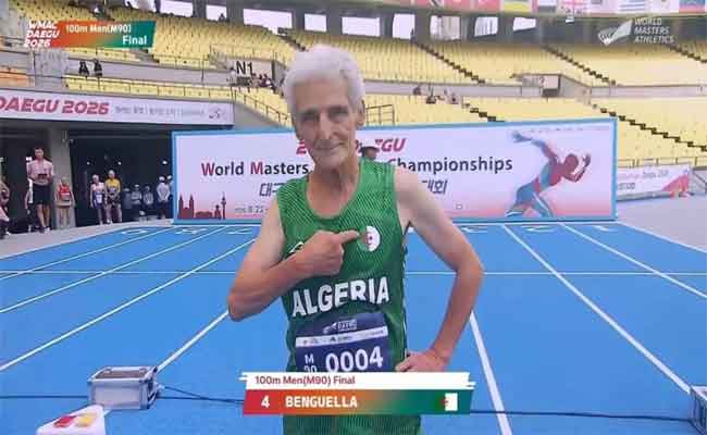 L’Algérien Abdelkader Ben Gella, 92 ans, décroche l’argent mondial sur 100 mètres
