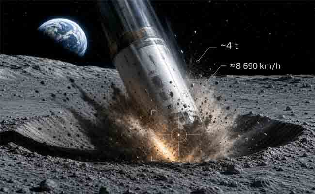Explosion sur la Lune : une fusée SpaceX hors de contrôle percute la surface lunaire et ravive le débat sur les débris spatiaux