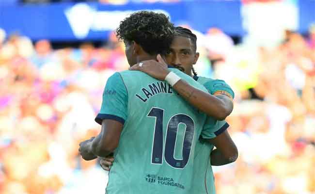 Liga : le Barça enchaîne une cinquième victoire, Yamal signe un doublé à Levante