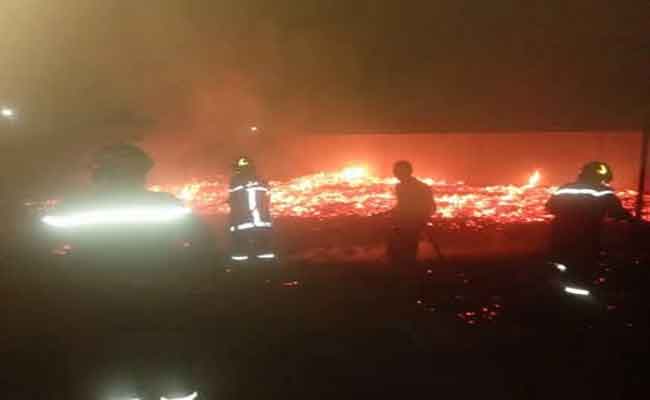 Incendie majeur dans un entrepôt de stockage de denrées alimentaires à Tamanrasset